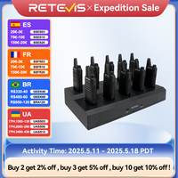 10 Pcs Wholesale Mini Walkie Talkie Retevis Rechargeable Walkie-talkies Two-way Radio RT622 PMR446 Radio Hotel Restaurant Retail
