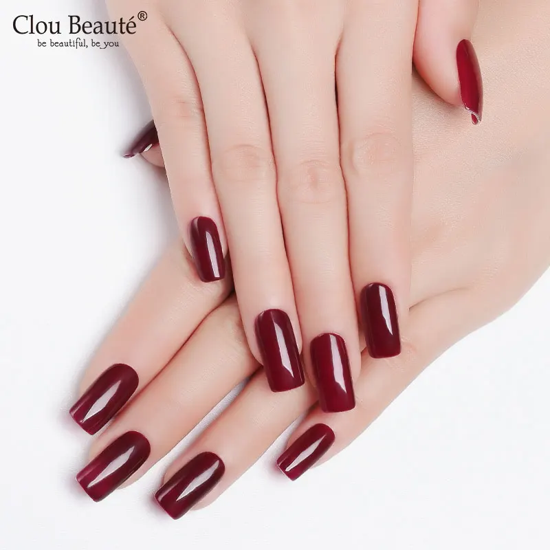 Clou Beaute 15ml สีแดงเจลเล็บกึ่งถาวร Soak Off UV LED เจลเคลือบเงาฐาน Matte Top Coat เล็บเล็บ