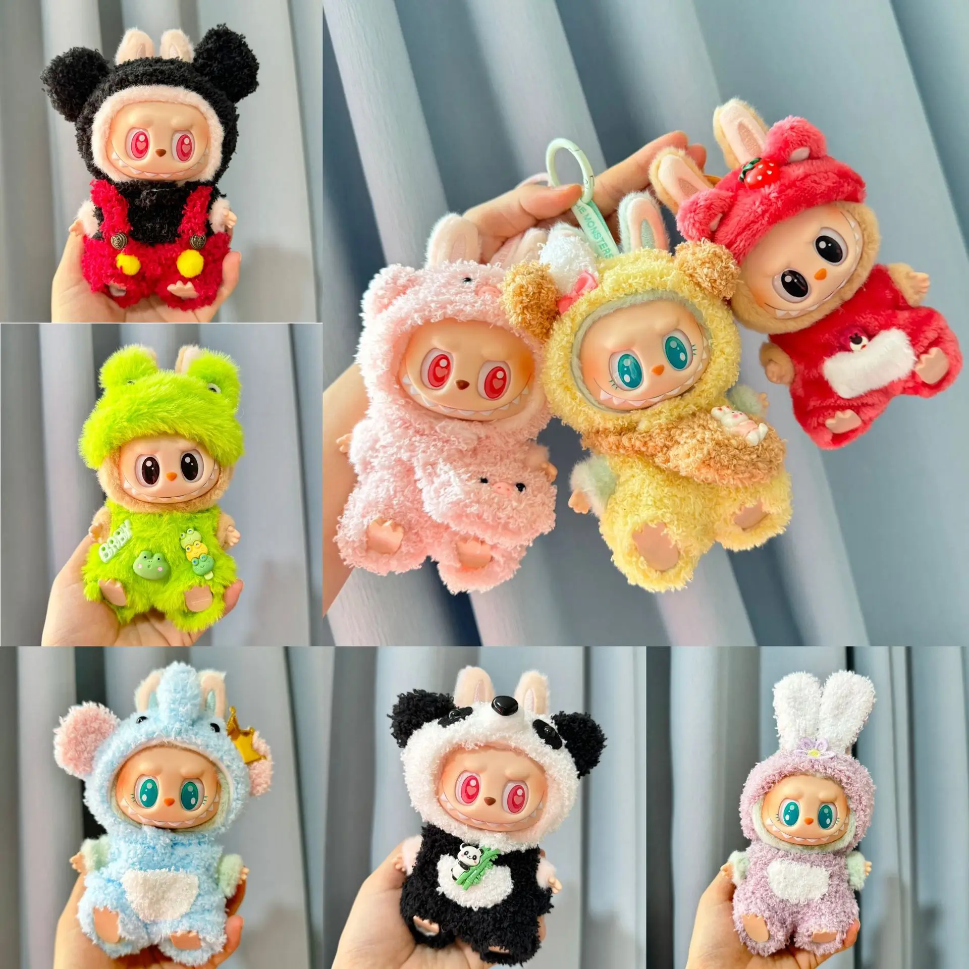 Cute Mini Plush Doll'S Clothes Outfit Accessories Korea Kpop Exo Labubu I II Idol Dolls Jumpsuit Sitting Party Clothing