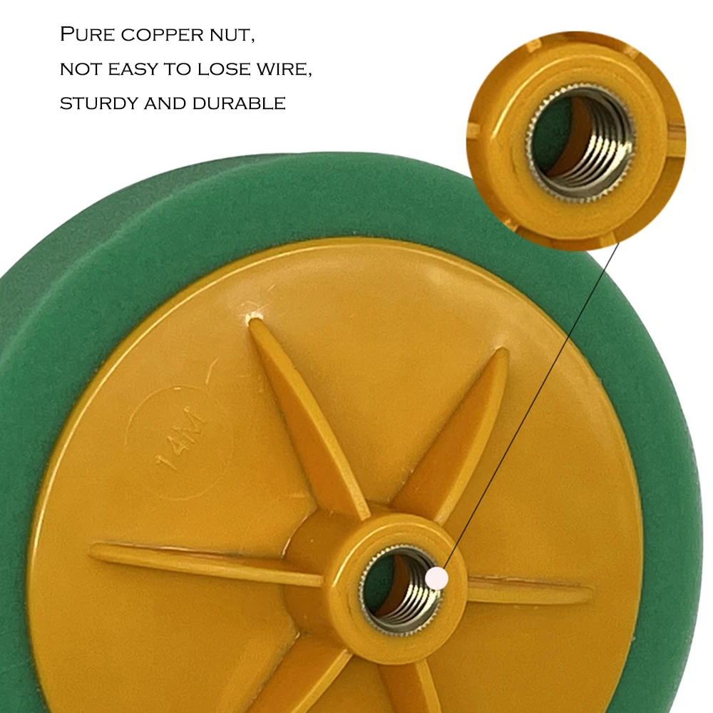 6-Inch Fit M14 Car Polishing Sponge - Durable Rubber Polishing Wheel For Waxing & Detailing, Ideal For Home Or Professional Use