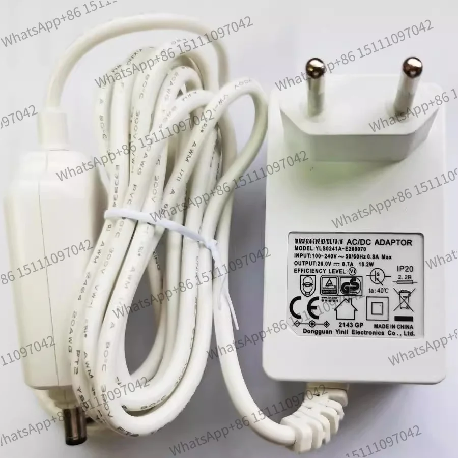 YLS0241A-E260070 Power Adapter for TINECO Vacuum Cleaner  26V0.7A  700mA  Charger