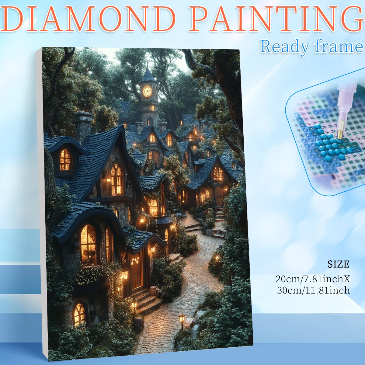 Наборы для алмазной вышивки 5D RUOPOTY «Дом в рамке» для взрослых, украшение для гостиной, стразы, художественные поделки, пейзаж, полный круглый/квадратный рисунок