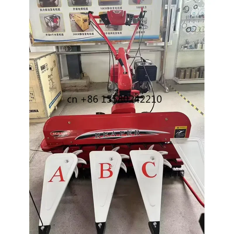 2026 hot for New 120 Tractor Front Windrower Reaper 4GL Multifunctional Corn Stalk Reed Rice Wheat Harvester Mini