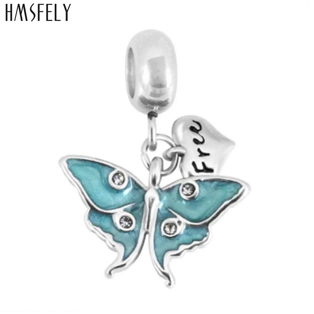 HMSFELY Blue Pendant For DIY Bracelet Necklace Jewelry Making Charm Beads Bracelets Parts