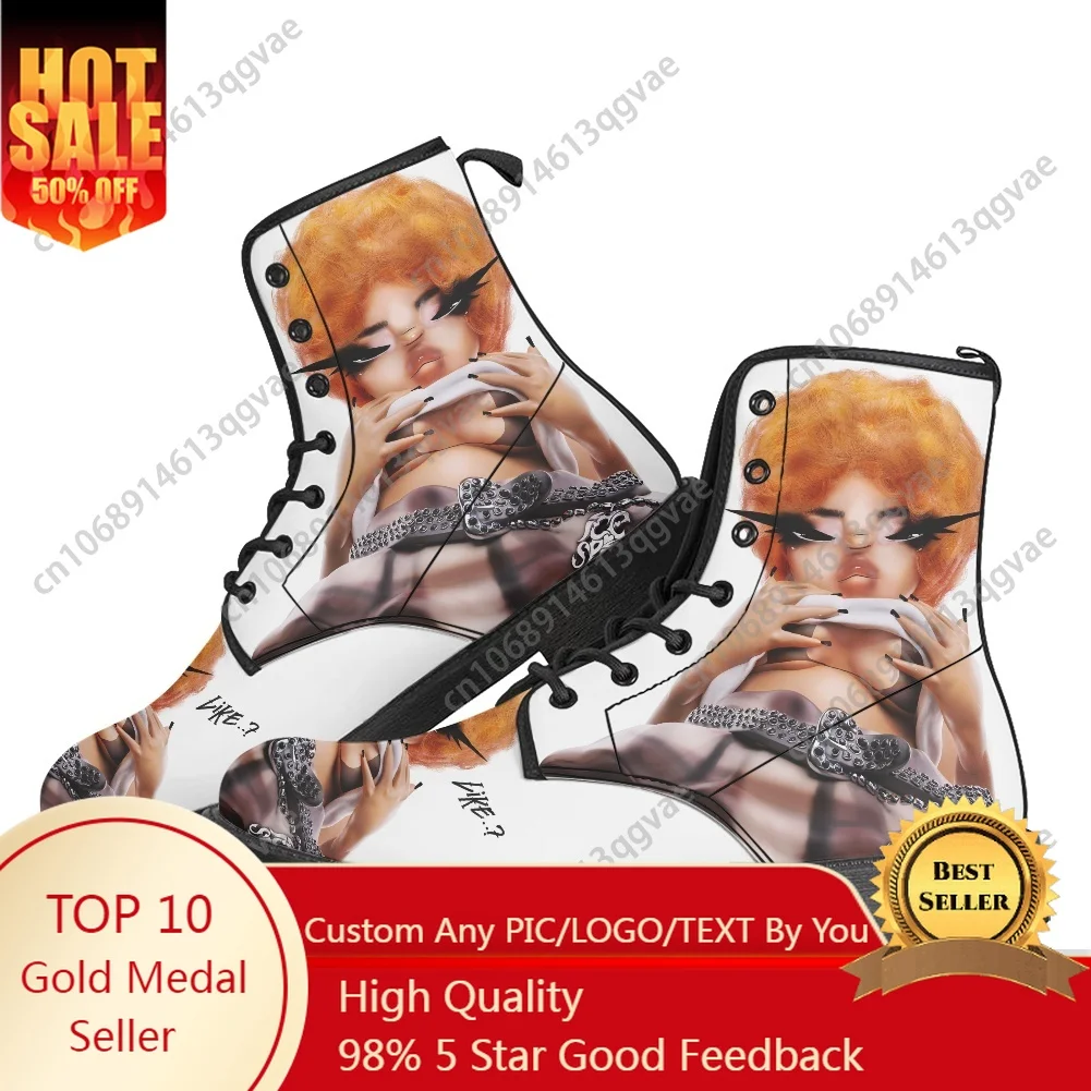 

Ice Spice American Rapper Munch Boots Mens Womens Teenager Shoes Casual Boot Outdoor High Quality Couple Customize Shoe