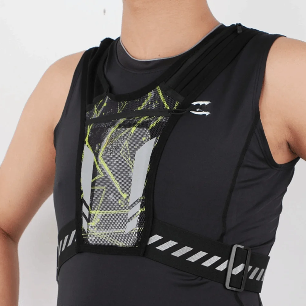 

Mesh Breathable Reflective Running Backpack Elastic Design Universal Fit Lightweight Backpack Mobile Phone Pocket Cards Bag