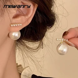 Mewanry Pearl Earrings For Women Vintage Elegant Sweet Prevent Allergy Ear Needle Wedding Party Bride Jewelry Accessories Gifts