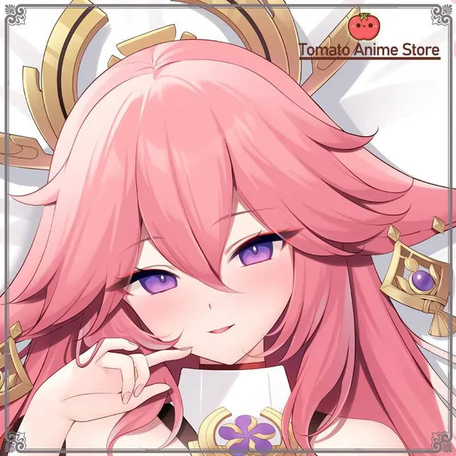 

Japanese Anime Genshin Impact Yae Miko Sexy Dakimakura Cozy Otaku Pillow Cover En Gifts New LJ
