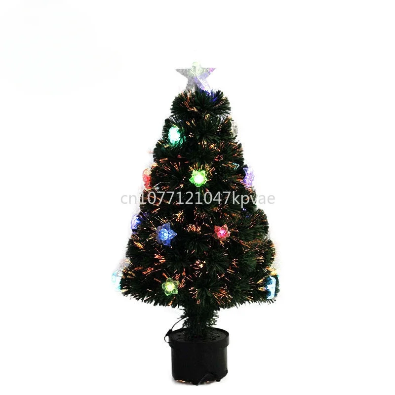 New fiber optic Christmas tree luxury encryption simulation with colored lights, fiber optic tree Christmas scene layout