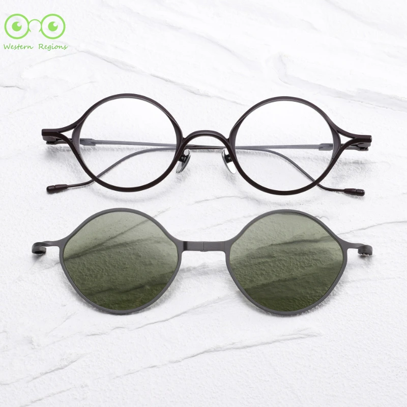 منتجات جديدة للنظارات الشمسية الرجالية للموضة النسائية منتجات جديدة للنظارات الشمسية بإطار دائري مغناطيسي UV400