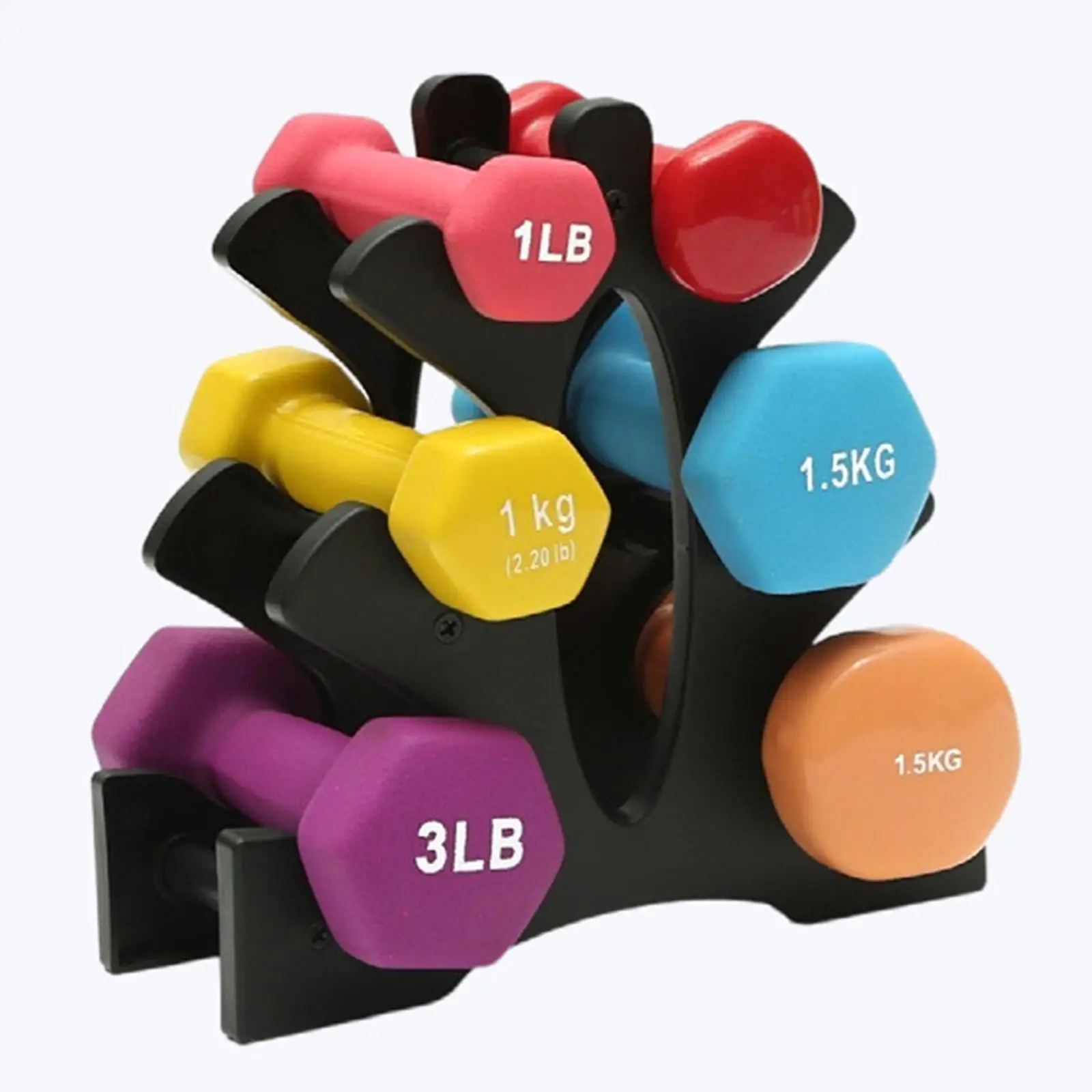 Dumbbell Rack Lightweight Vertical Stand Compact Organizer Sturdy Holder Storage for Workout Weights in Home Gym