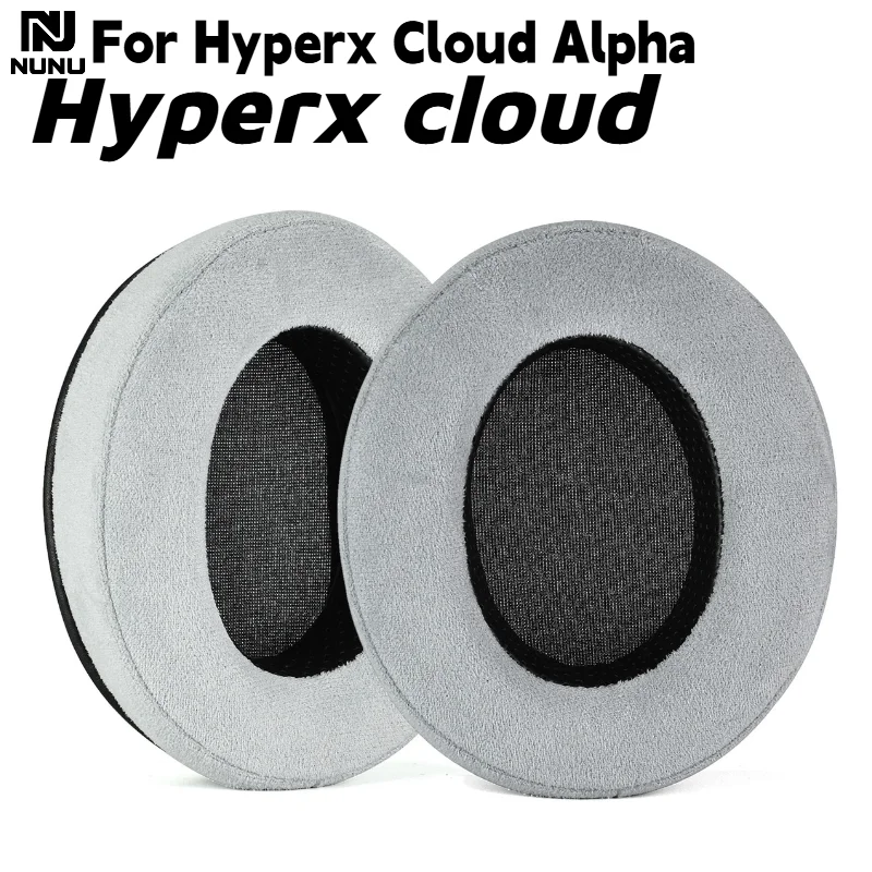 Replacement Grey Frosted Cloth&Memory Foam Ear Cushions For HyperX Cloud Alpha HyperX Cloud Gaming Headset Ear Pads Repair Parts