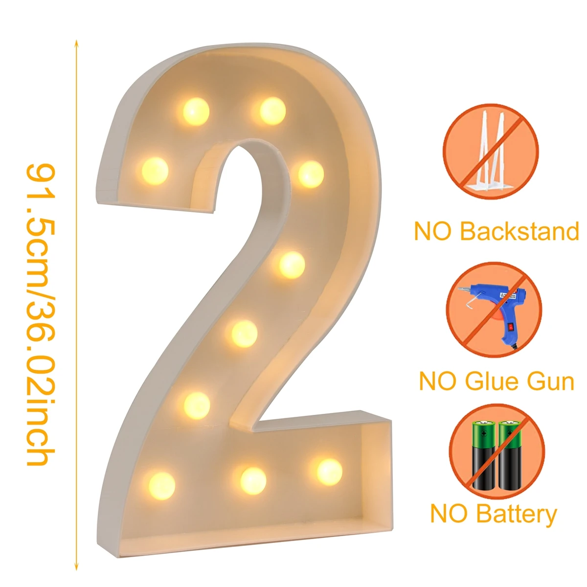 91,5 cm gigantische led-licht verjaardagsnummer figuur 1e verjaardag jubileum bruiloft baby shower decor 30 40 50 verjaardag nummerframe