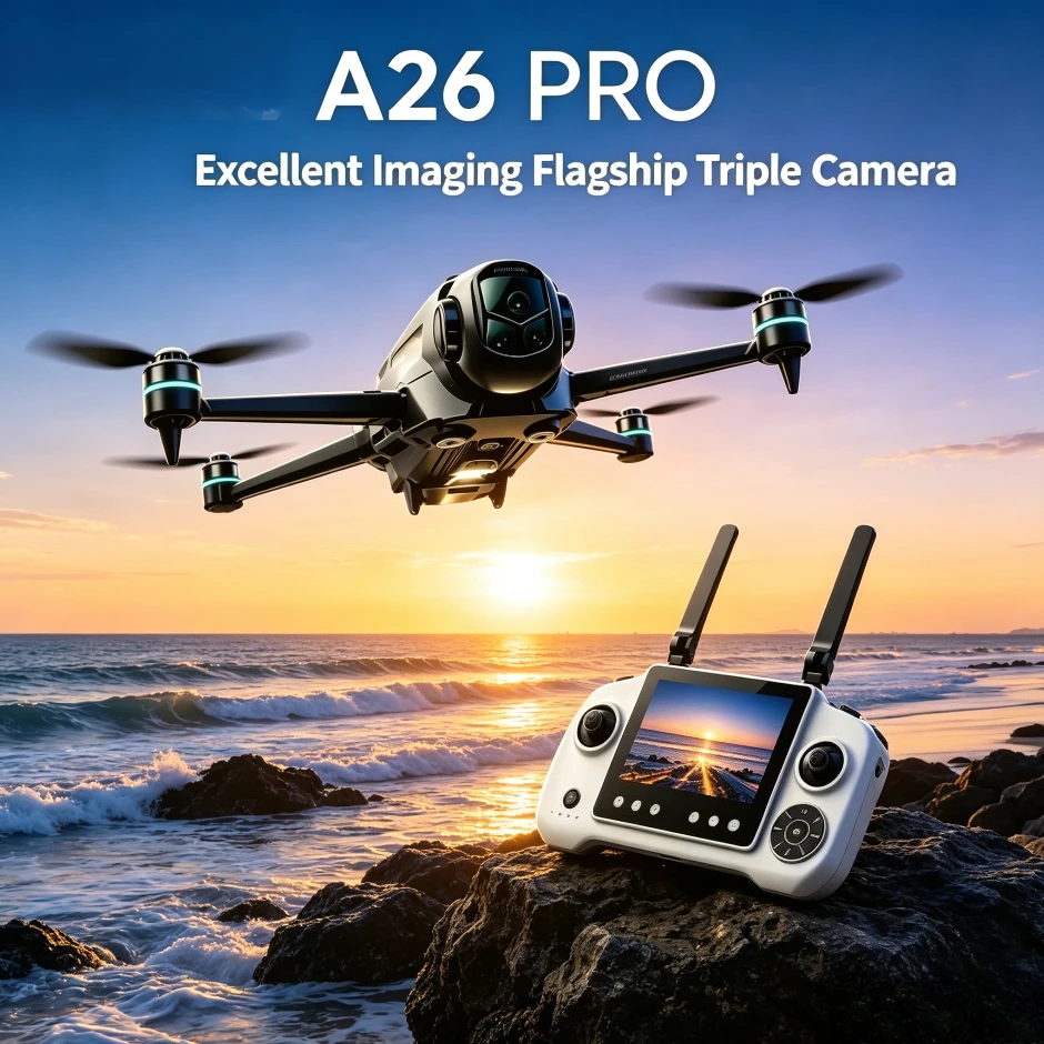Original A26Pro Drone 8KHD4K Camera 5G WIFI FPV Foldable Quadcopter Brushless Obstacle Avoidance Professional Aerial Photography