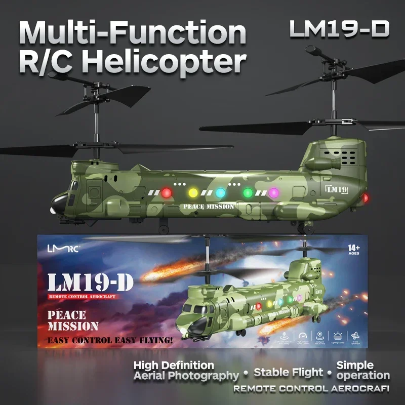 RC Hubschrauber LM19-D LED Lichter 480P Kamera HD Luftaufnahmen 2,4g Fernbedienung Flugzeug Modell Spielzeug für Jungen kinder Geschenk