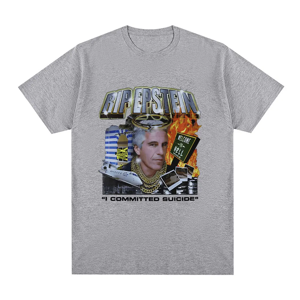 Jeffrey Epstein Graphic T Shirt Men\'s Fashion Casual Short Sleeve T-shirt Vintage Gothic Oversized T-shirts Streetwear Unisex