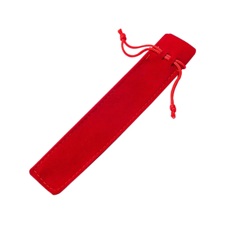 5Pcs/set Thicker Pen Case With Rope Velvet Drawstring Pen Bag Pouch Cloth Pencil Case For One Pen Storage Students Gifts