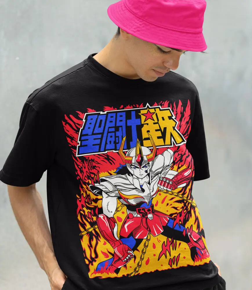 Kurogane Ikki T-shirt Saint Seiy,knights of the zodiac,manga,anime,shun,shiryu