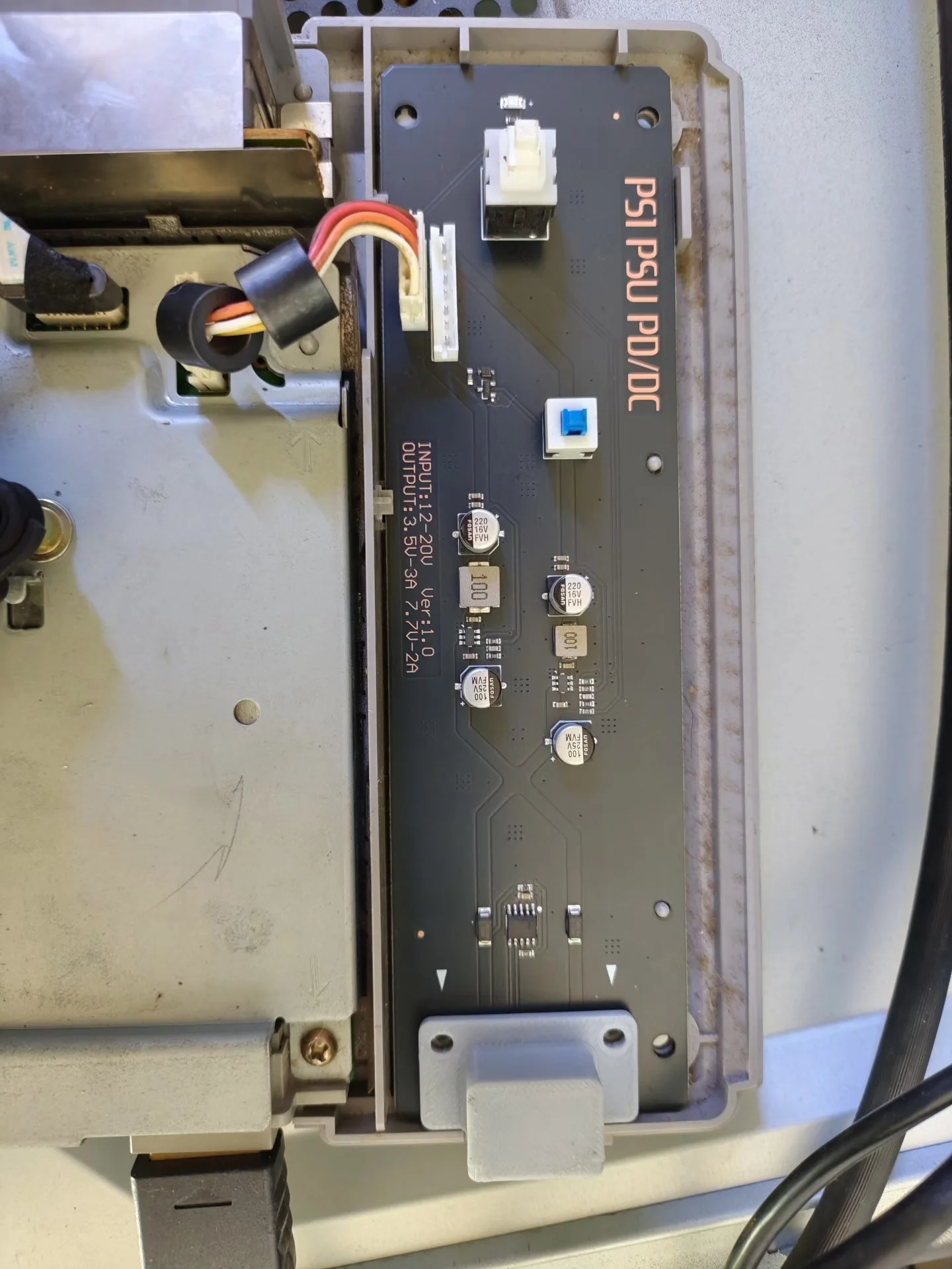 PS1 Console Power Supply Board Replacement, Dual Input 12V-20V DC & PD Type-C, 2A+ Fast Charge, Perfect Fit Drop-in Repair Part