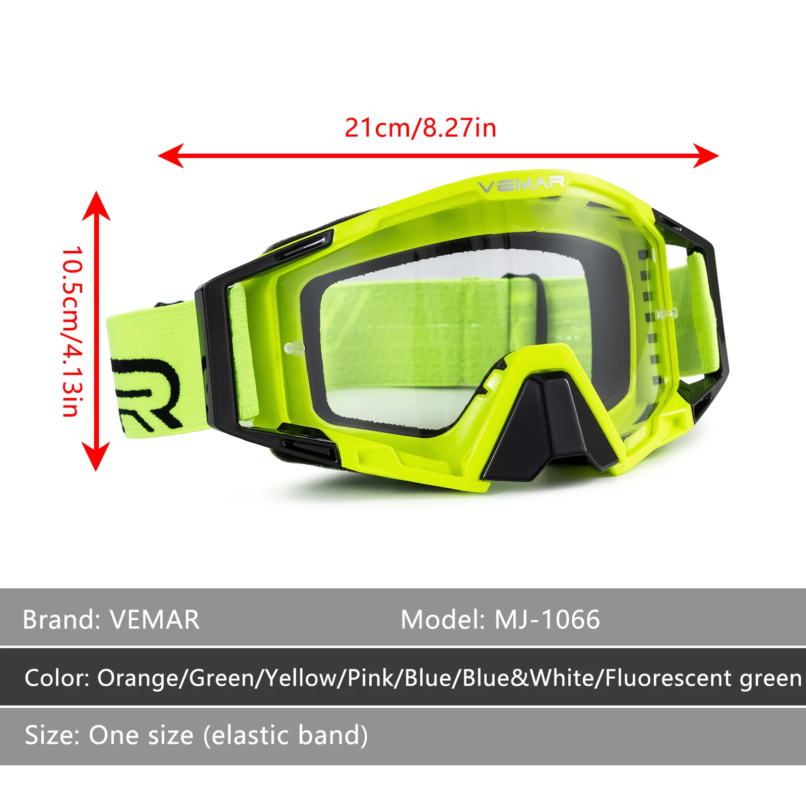 Colorful Vemar Motorcycle Goggles Glasses Windproof Motocross Sunglasses Ski Off-road Helmet Glasses Cycling Racing High Quality