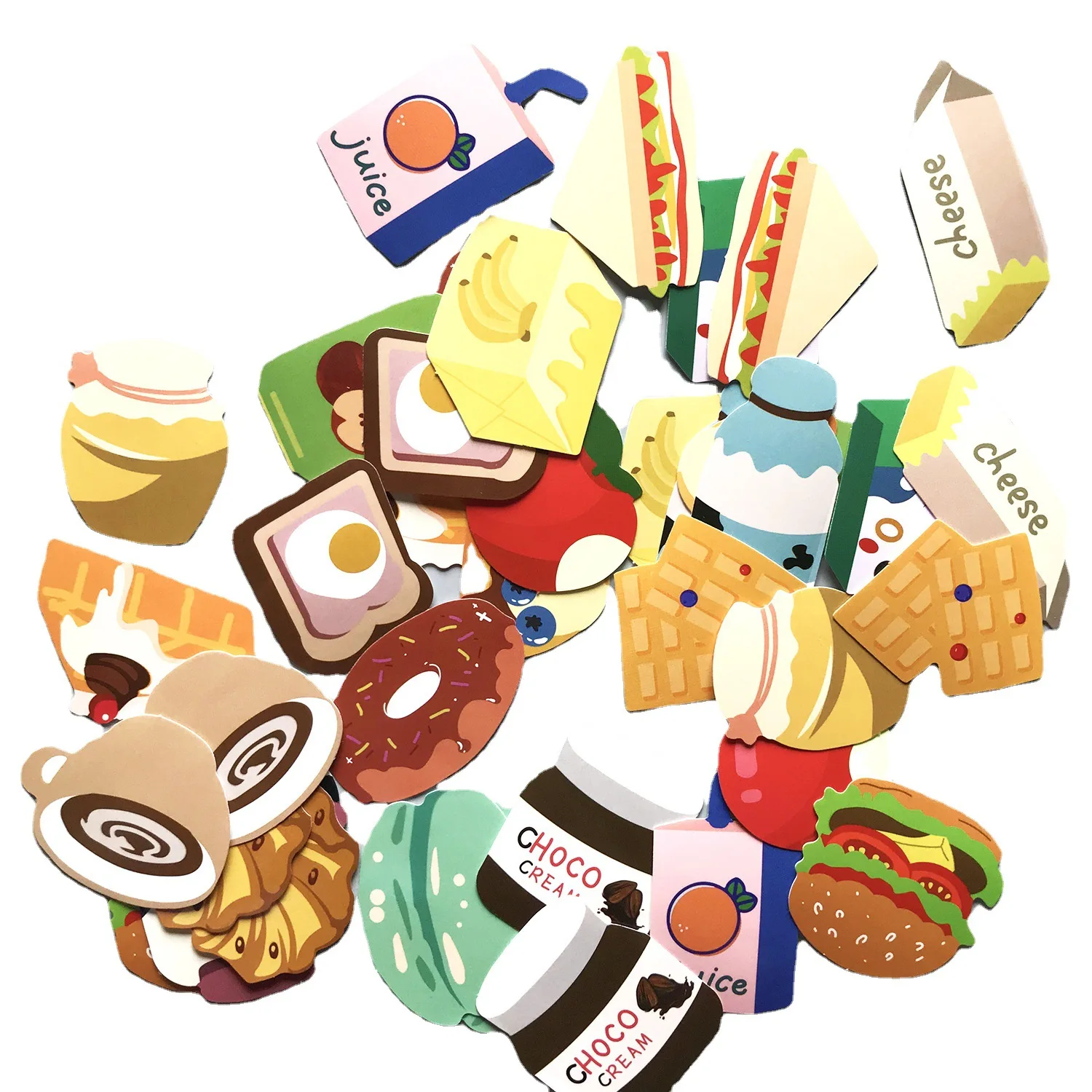 

40pcs/Pack Cartoon Food Stickers Laptop Bicycle Guitar Skateboard Sticker Kid DIY Graffiti Waterproof stickers Toy