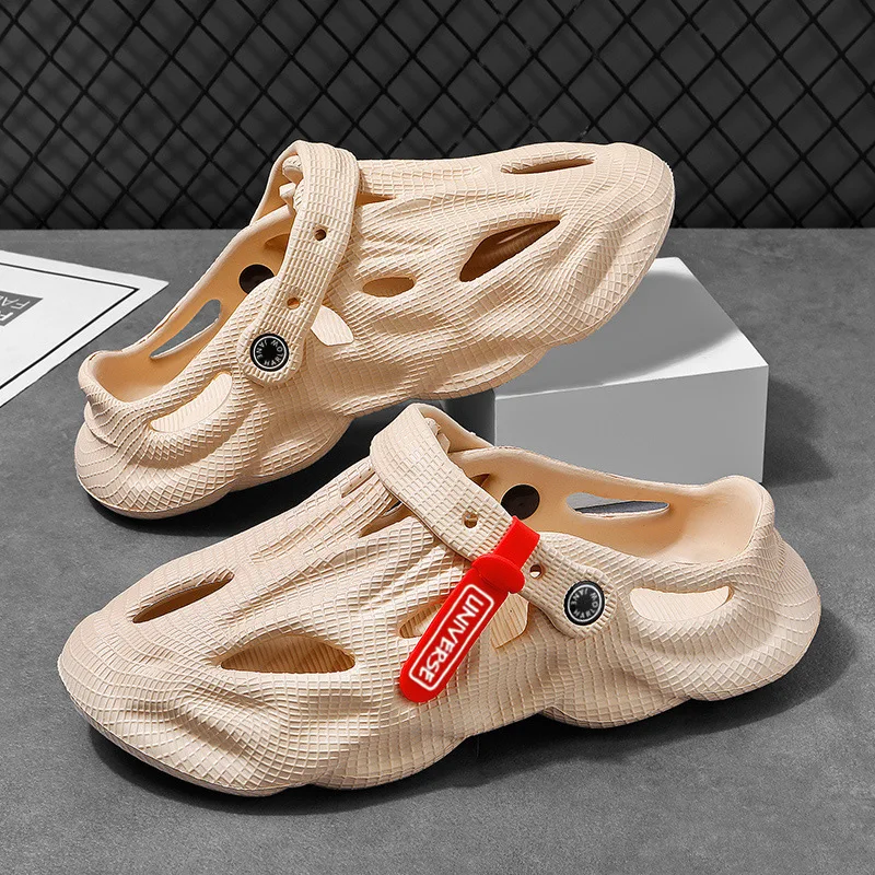 Sandalias planas para hombre y mujer, chanclas ultraligeras de EVA para exteriores y playa, zapatos de Interior para el hogar