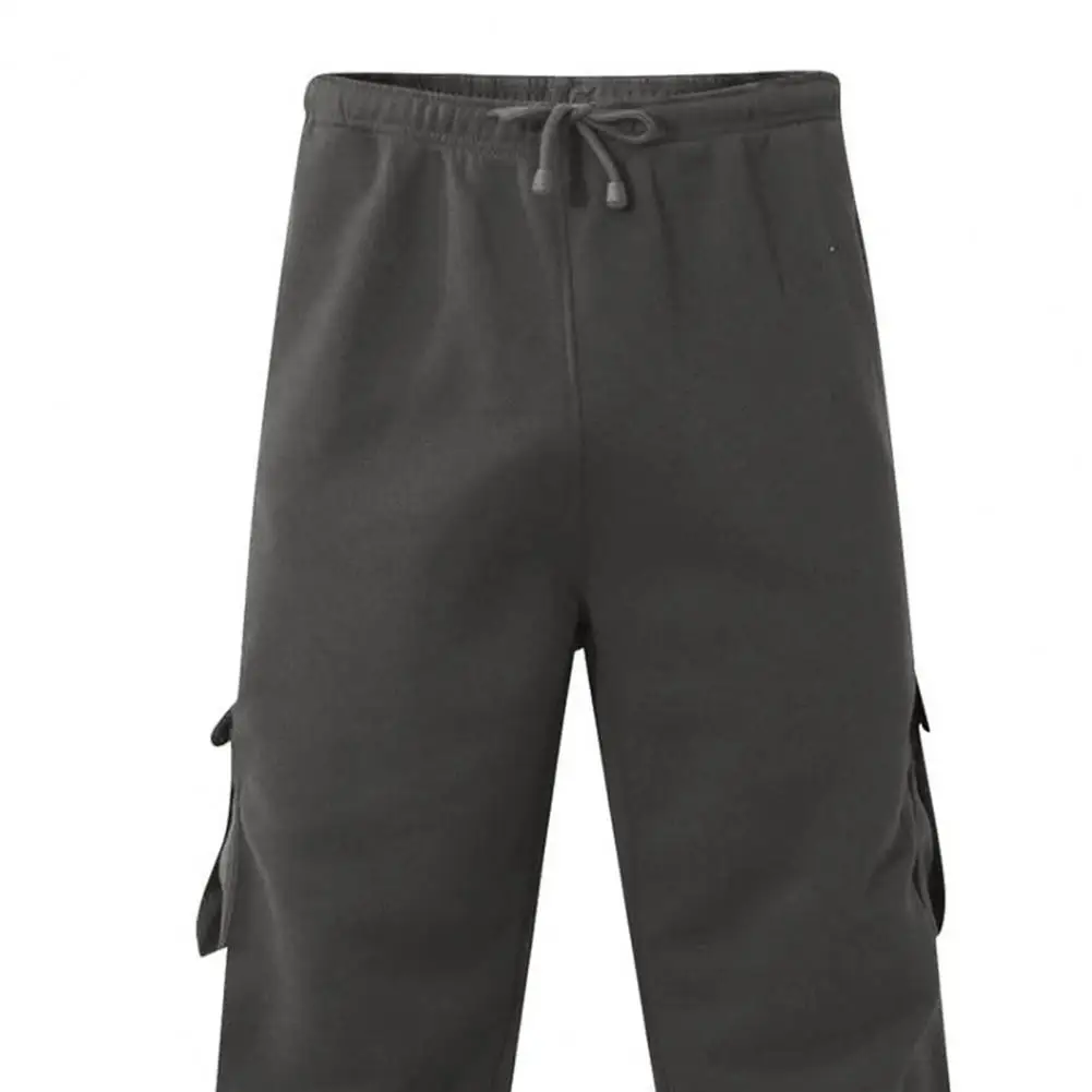 

Mens Sweatpants Straight Fit Joggers For Sports And Streetwear Loose Oversized Drawstring Long Pants Men Multi-pocket Pants