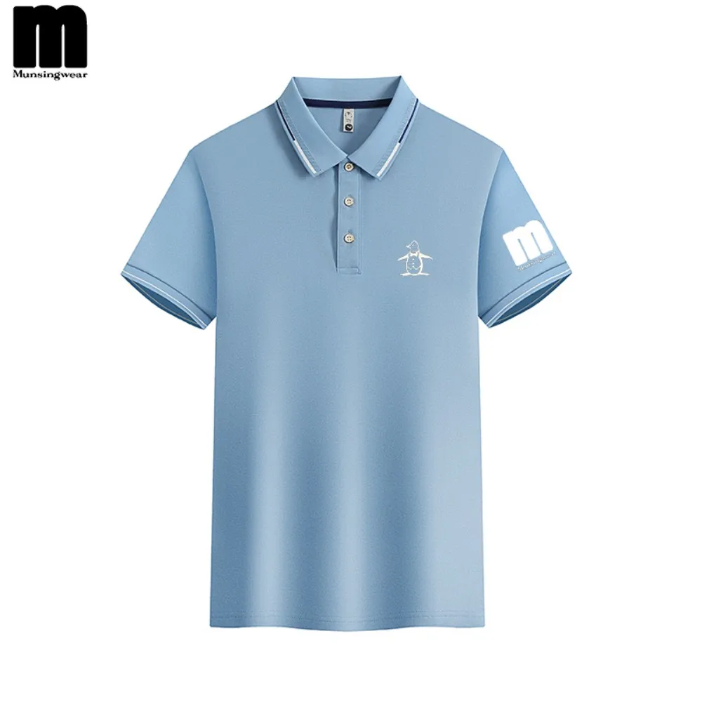 جديد الرجال قميص بولو الصيف أزياء لطيف البطريق عارضة قصيرة الأكمام الرجال والنساء جولف ملابس عالية الجودة