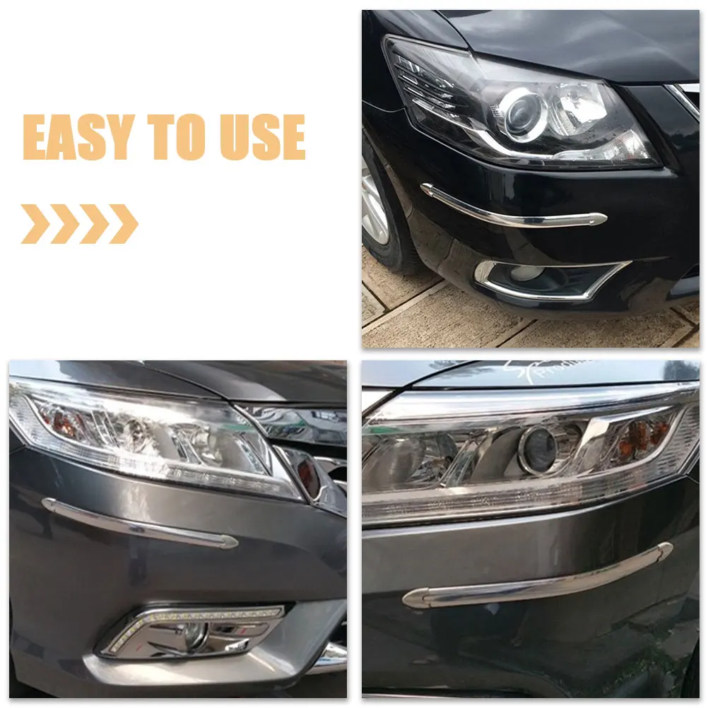 

8pcs Bumper Protector Anti Collision Strip Front Rear Car Edge Guard ABS Strips Scratch Resistant Durable Guards for Vehicle
