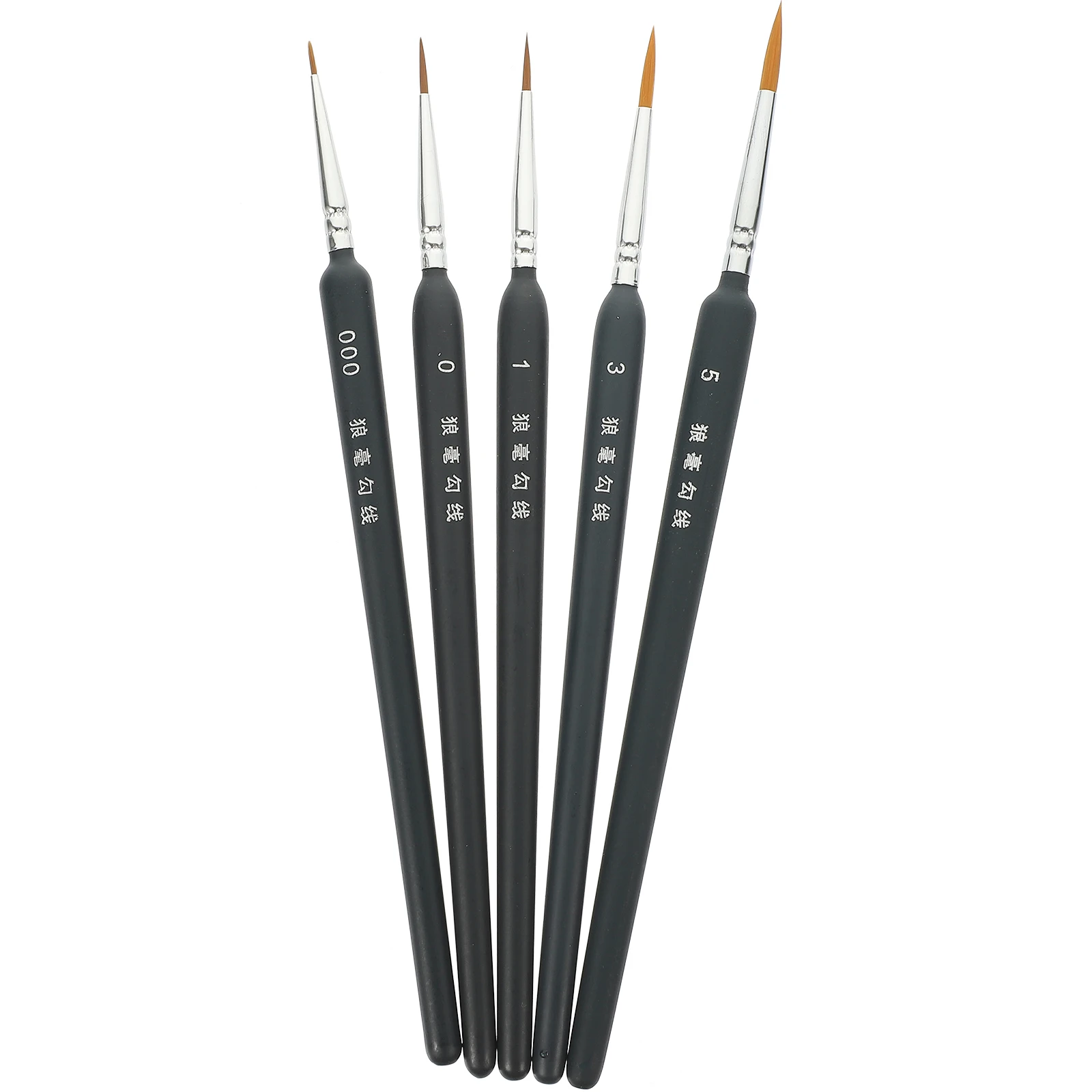 

5 Pcs Nail Line Pen Detail Paint Brush Painting Tool Oil Brushes Small Paintbrush Fine Wooden Watercolor