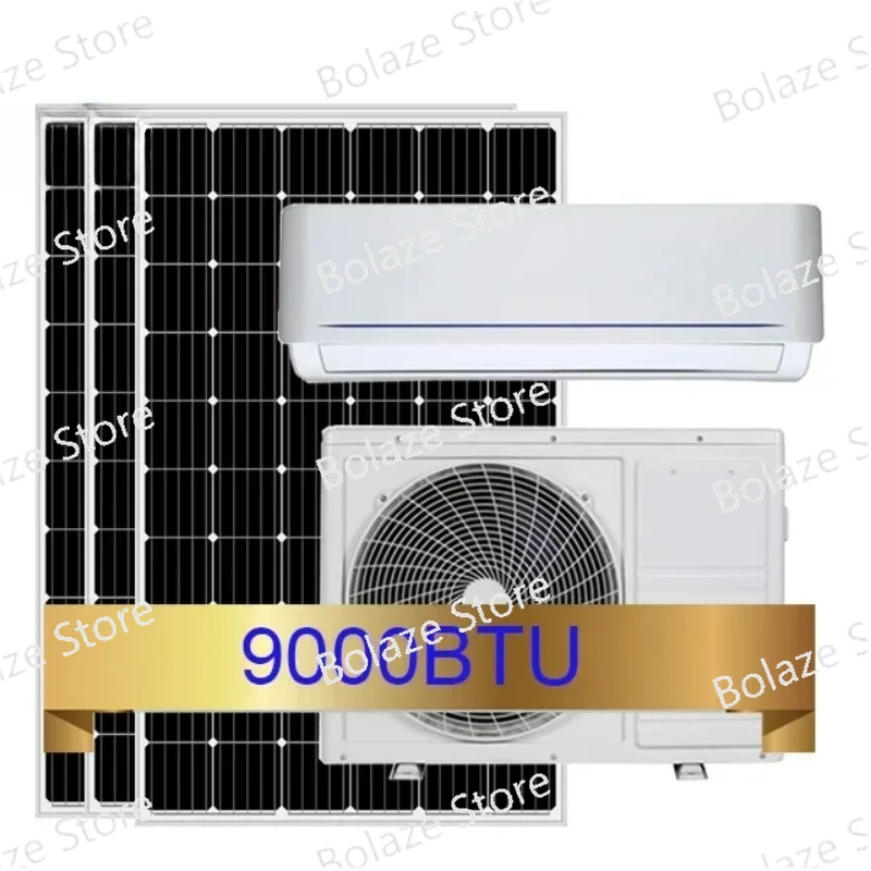 5000 W 18000 BTU 2 1.5 TON 12000 BTU  1 TON SOLAR POWERED HYBRID AIR CONDITIONING SPLIT SOLAR AIR CONDITIONER