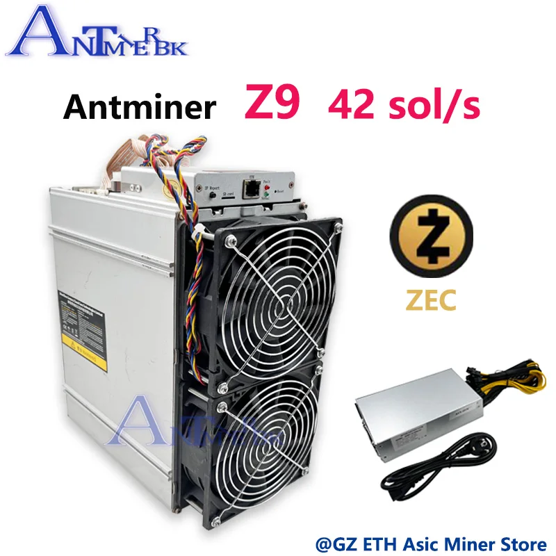 Used Asic AntMiner Z9 42k with PSU Equihash ZEC ZEN BTG BTC mining better than Z11 z9mini Z15 s9 S17 Innosilicon A9 M20S M3 A10