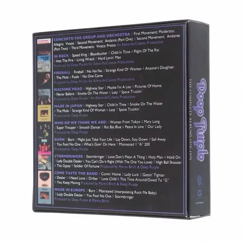 Album completo British Rock Band Deep Purple 1970-1976 CD musicale 10CD Heavy Metal e Modern Hard Rock Pioneer Band