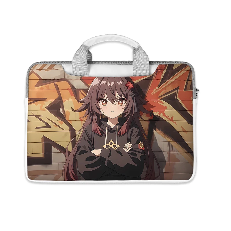 

Сумка для ноутбука Genshin Impact с персонажем мультфильма аниме можно носить на одно плечо в чемодане 12/14/15/16 дюймов, студенческий подарок