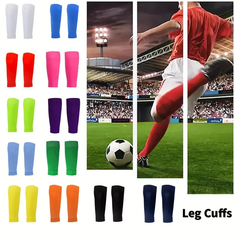 1Pair Soccer Football Leg Brace Socks Sleeves Breathable Sports Socks Adult Shin Guards Calf Protection Socks Leg Cover Sports