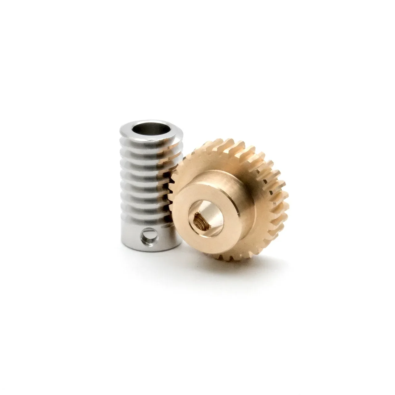 0.8M Precision Turbine Worm Gear Set 1:20/30/40/50/60 Teeth Stainless Steel Worm Copper Gear Accessories