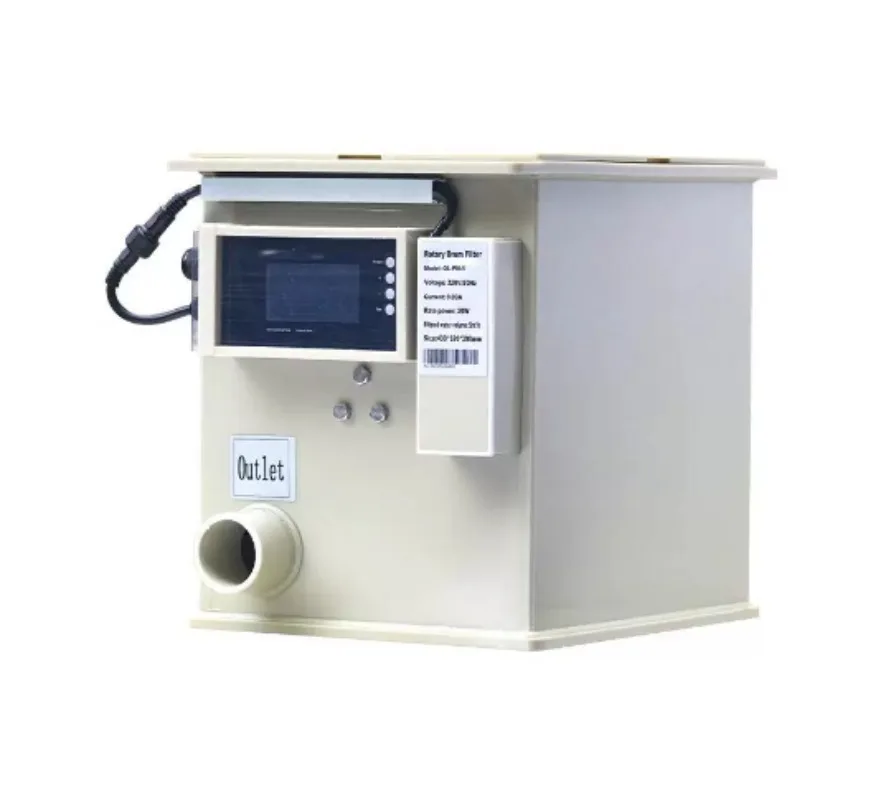 Rotary Drum Filter for Koi Pond & Aquaculture, Automatic Backwash Solid-Liquid Separator Machine