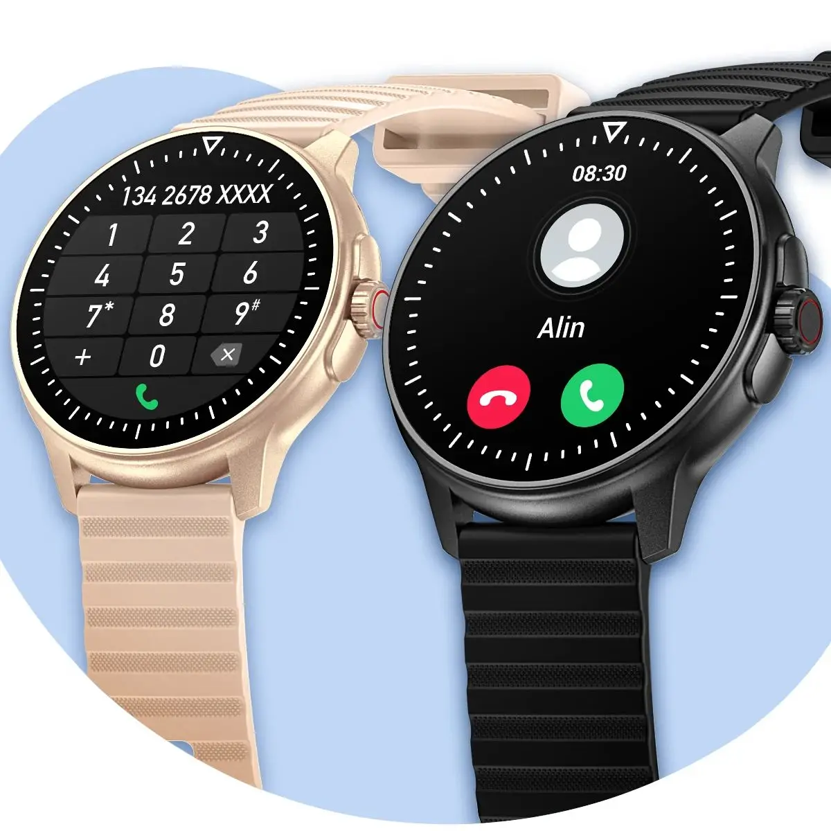 Montre Connectée ZW45 pour Homme et Femme, Étanche IP67, Bluetooth, Répond aux Appels, pour Téléphone Android et iOS