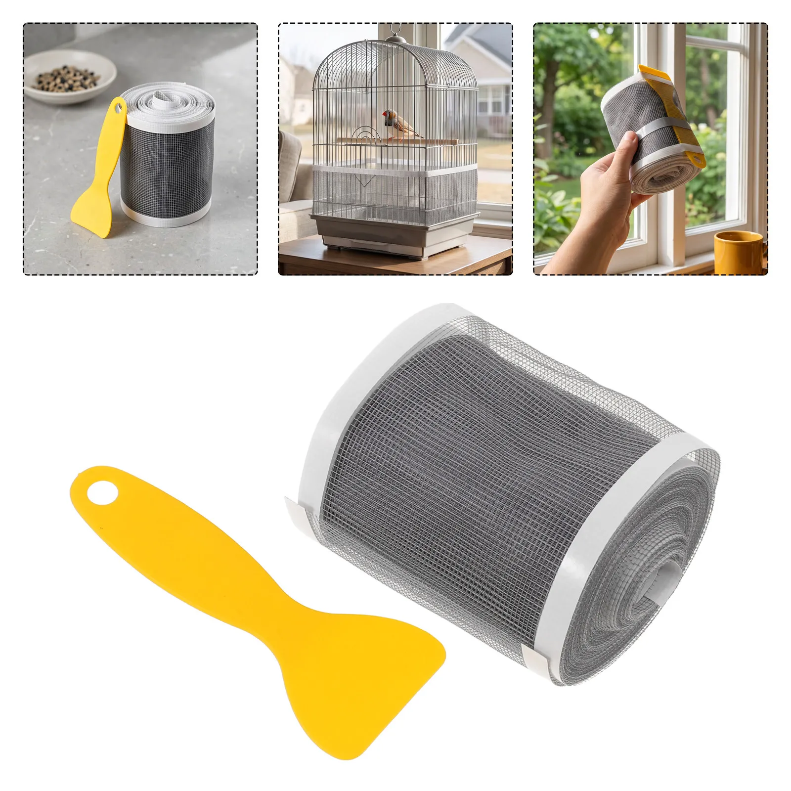 Bird Cage Seed Catcher Mesh Tape Netting Guard Splash Proof Cover Protective Birdcage Splash Guard Mesh Bird Cage Food Catcher