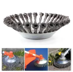 150mm Steel Wire Wheel Garden Weed Brush Lawn Mower Grass Eater Trimmer Brush Cutter Tools Garden Grass Trimmer Head Weed Brush