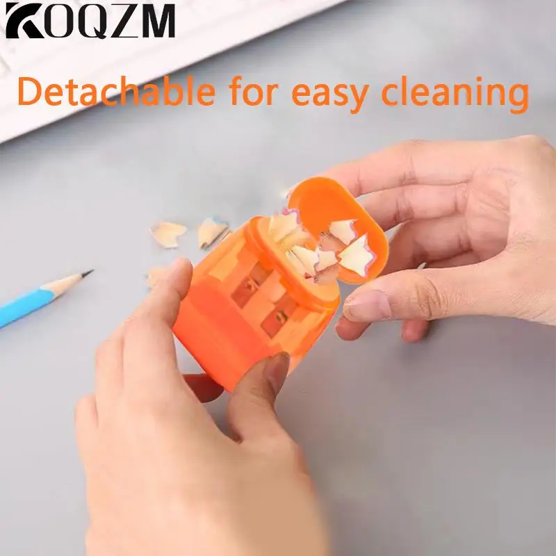New Children's Dual Hole Pencil Sharpener Handheld For Kid Exquisite Pencil Sharpener For School Office Pencil Sharpeners
