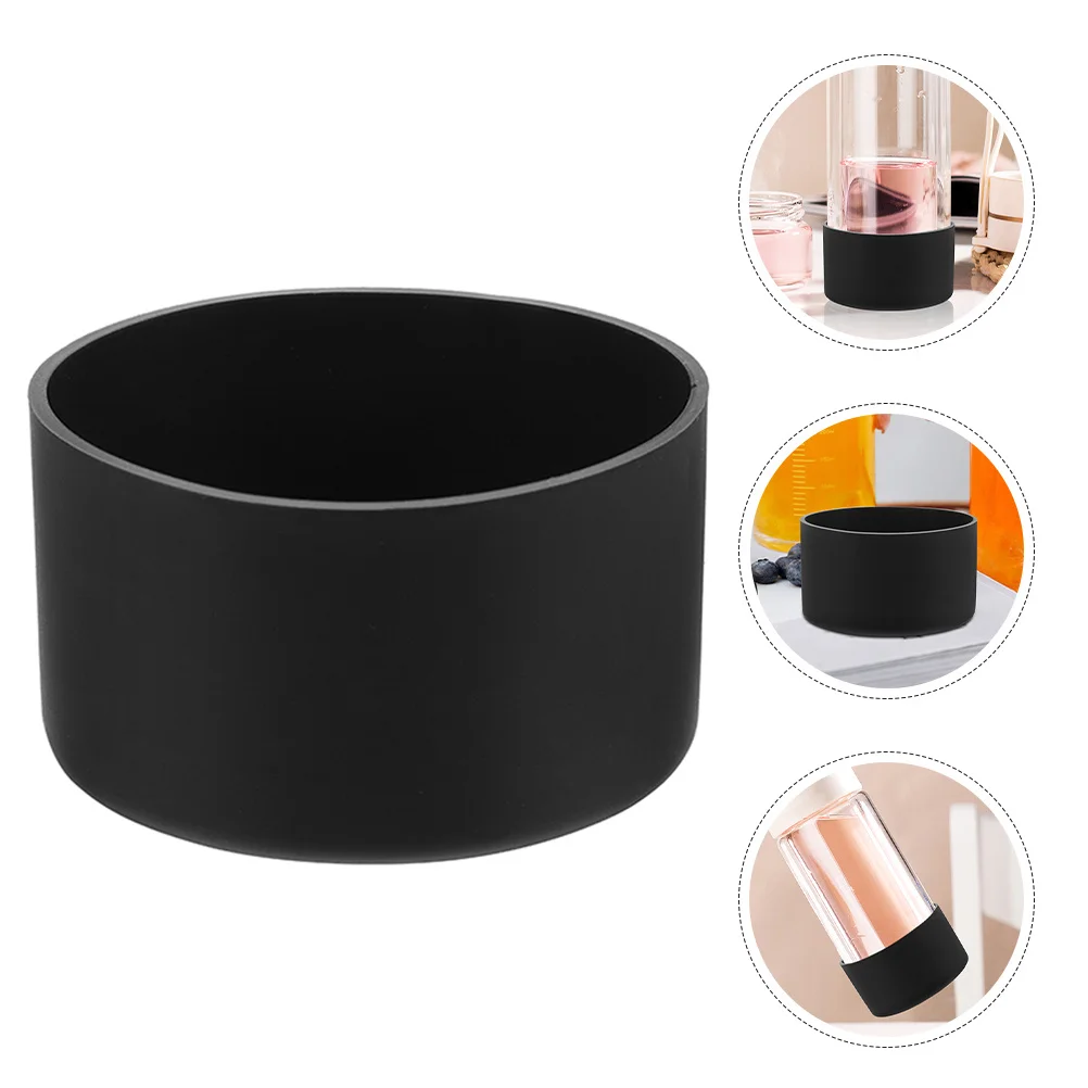 Funda de silicona de 7,5 cm para botella de vidrio, portavasos antideslizante, cubierta protectora para botas, Protector inferior de botella de uso diario para viaje