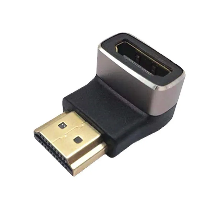 Aluminum alloy version 2.1 HDMI male to female 90 degree 270 degree high-definition 8K/60HZ adapter signal converter