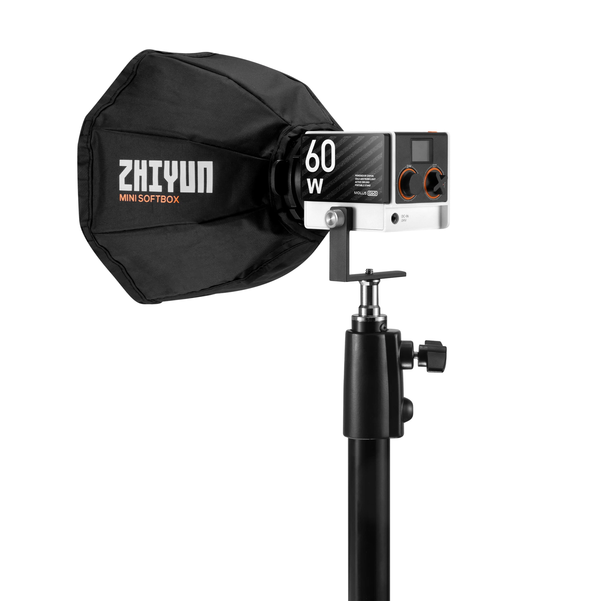 ZHIYUN MOLUS G60 Photography Lighting 60W Light COB LED Light for TikTok Youtube Video Shooting