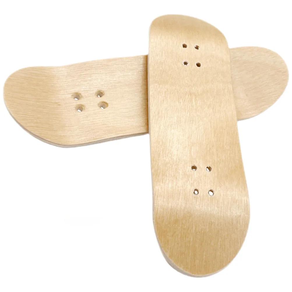 

2pcs Mini Wooden Finger Skateboard Decks Replacement Lightweight Smooth Edges Deck For Diy Finger