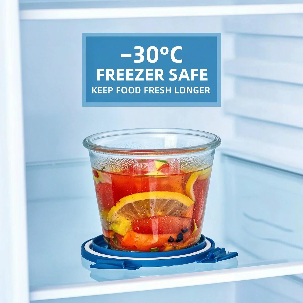 Glass Food Container with Lid – Leak-Proof&Microwave Safe,Freezer & Oven Safe Leak-Proof Silicone Seal for Freshness