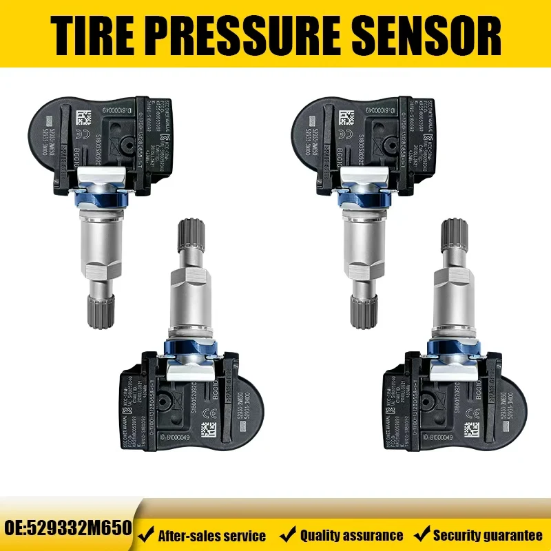 

1/4PCS 433MHZ Tire Pressure Monitoring Sensor TPMS For KIA Sorento Cadenza Hyundai Santafe Replacement For 529332M650,52940CG100
