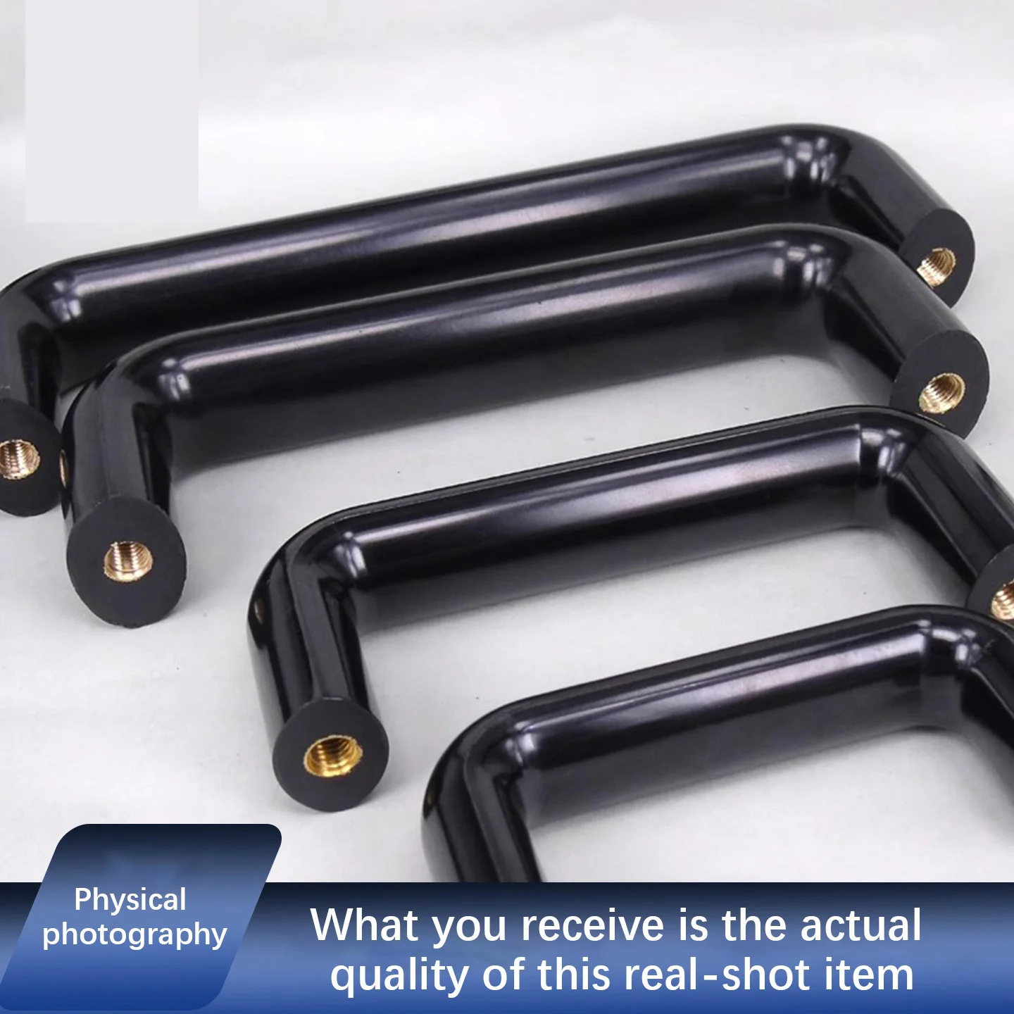 1pcs Ebonite Elliptical Pull Handles M8 Heat-Resistant Insulating Anti-Static Internal Threaded for Machine Tool Cabinets