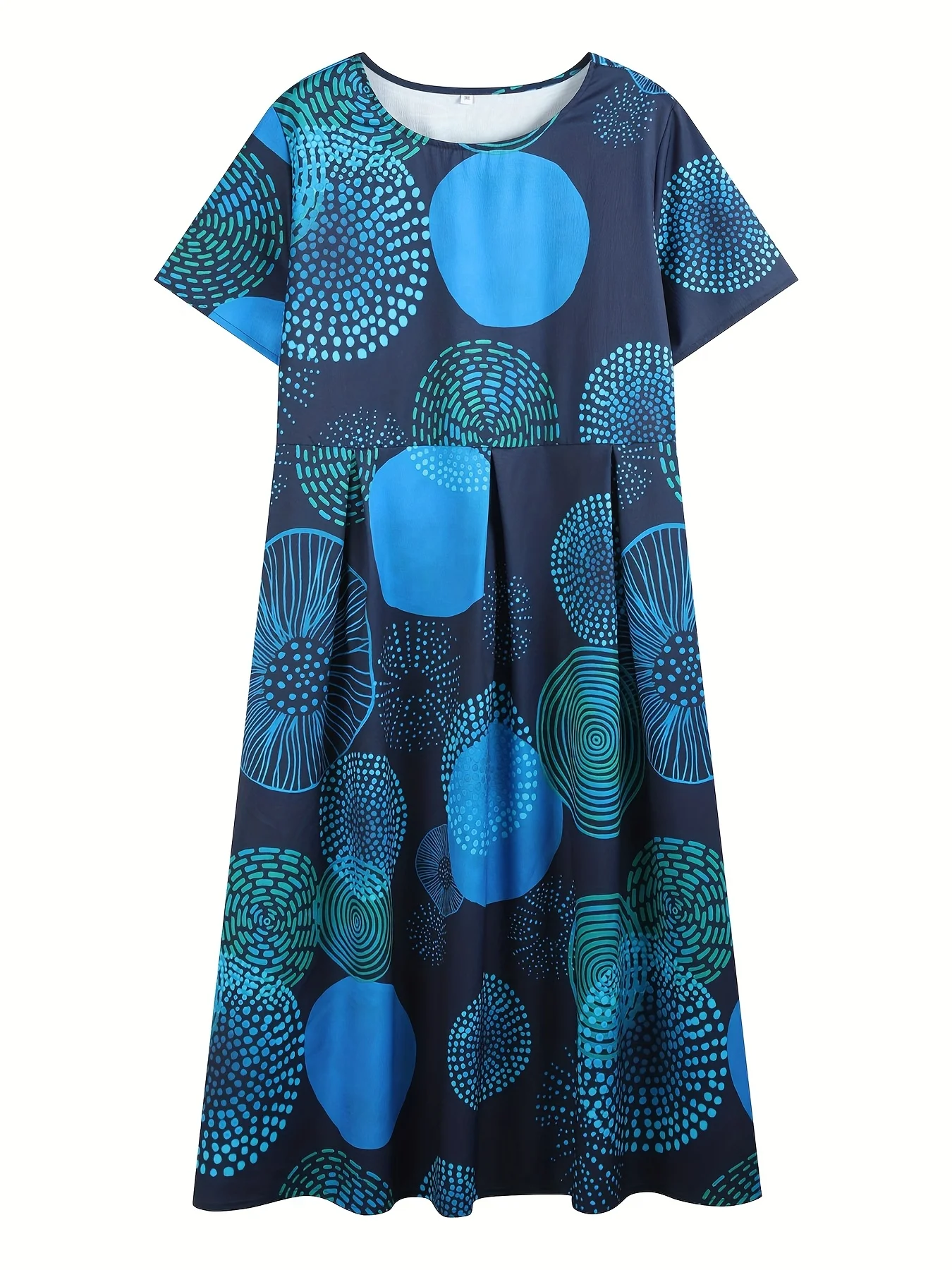 فستان نسائي منسوج كبير الحجم باللون الأخضر الزمردي كاجوال بوهيمي ماكسي صيفي على شكل حرف a لون أخضر زمردي ملابس كاملة الطول #2