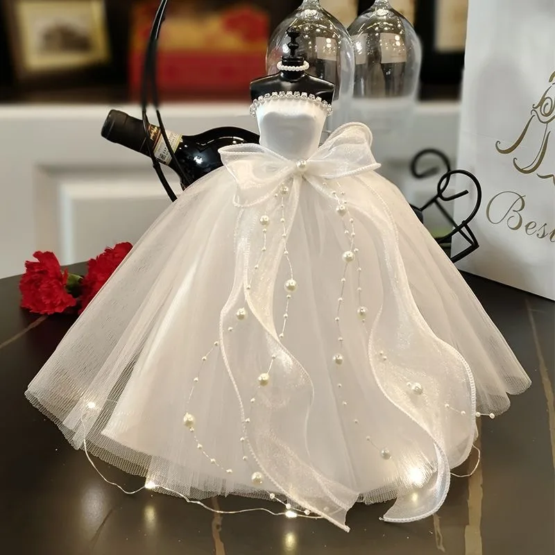 

1/6 Mini Doll Clothes Wedding Dress Set with Stand Model Costume New Design Bride Wedding Gown Display Holder Mannequin